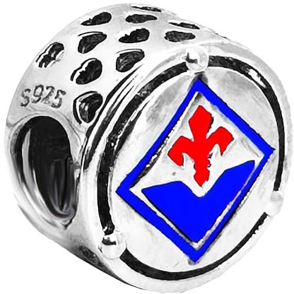 Charm Fiorentina Stemma Giglio Squadra di Calcio Serie A Scudetto in argento 925 - Les Folies per Pandora
