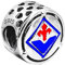 Charm Fiorentina Stemma Giglio Squadra di Calcio Serie A Scudetto in argento 925 - Les Folies per Pandora