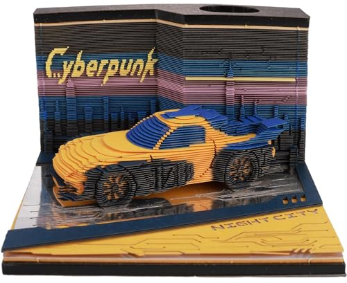 3D-Kalender 2024, Auto, kreativer Schreibtischkalender, DIY-Notizblock, 3D-Notizblock für Büro, Zuhause, Geschenke, Ornamente