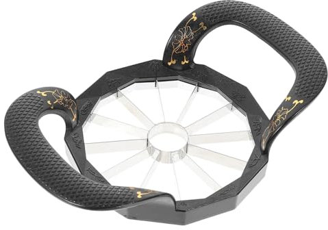 Mikinona Apfelspalter Obstschneider Schwarz Apfelentkerner Küchenhelfer Für Äpfel Schneiden Mit Ergonomischem Griff Für Müheloses Schneiden