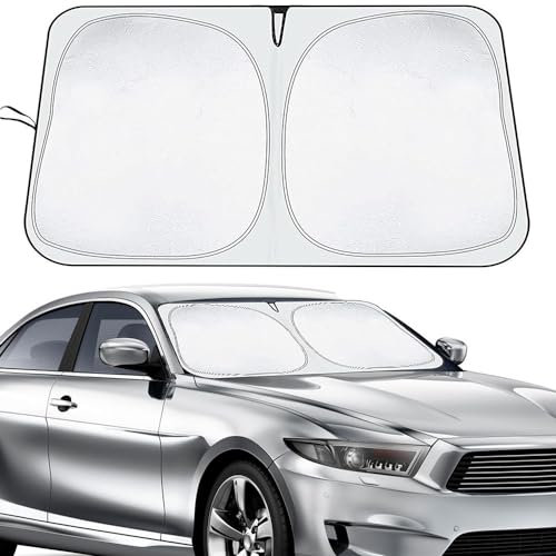 QSLLLY Coche Parasoles para Toyota Yaris Yaris Cross Parasol Parabrisas en el Interior Plegable ProteccióN Rayos UV Cubierta Pantalla Frontal Ventana,145cm*80cm
