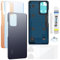 Enkeig Tapa Trasera Vidrio para Reemplazo Xiaomi Redmi Note 10 Pro Parte Trasera de Cristal Trasero con Kit de Reparación (Gris)