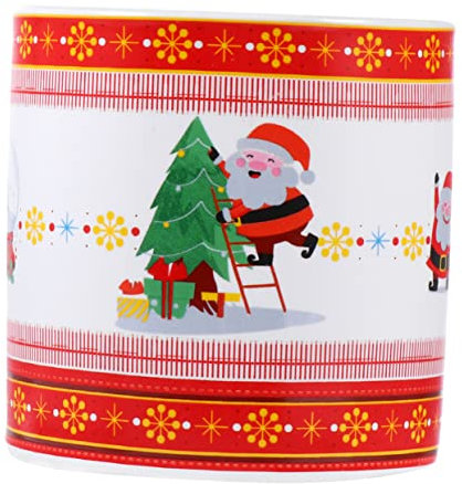 MERRYHAPY Weihnachtlicher Keramikblumentopf Kleiner Dekorativer Blumentopf Mit Einzigartigem Muster Für Pflanzenliebhaber Ohne Pflanze Für Schreibtisch Oder Garten