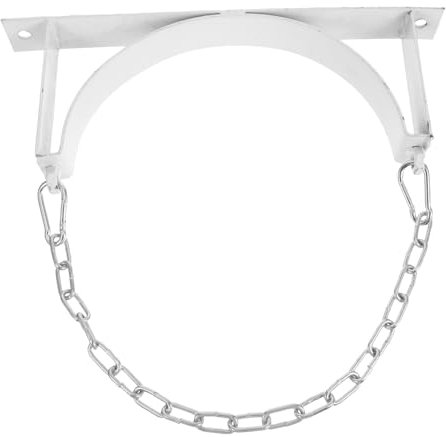 JECOMPRIS 1 Set Gas Bottle Holder Wall Bracket for Gas Cylinder Propane Tank Mount Hook for Gas Canister Welding Gas Bottle Bracket Roof Gas Cylinder Racks Expansion Tank Bracket White Steel