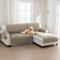 BellaHills 100% Wasserdicht Sofabezug Ecksofa L Form (205cm) Sofa Überwürfe rutschfest Sofabezug U Form Waschbar Couchbezug Sofa Cover mit Gummiband, Taupe