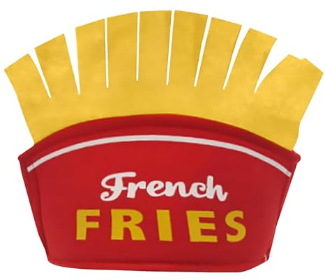 Rrlihjgu Neue Lebensmittelhüte, Pommes Frites – Neuheit Pommes Frites Stirnband für kleine Lebensmittel | Lustiges Kostüm mit Zubehör Hamburgerhut für Frauen