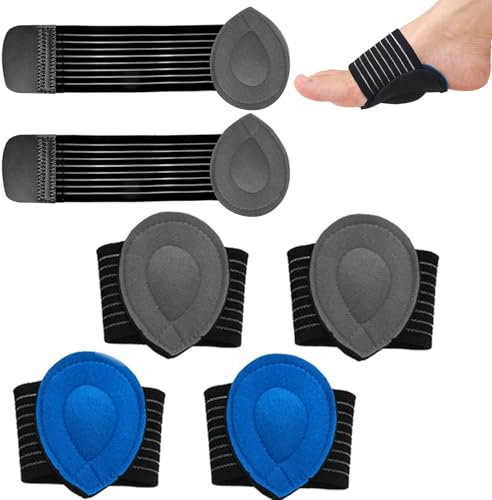 VireEyU 3 Pares de Bandas de Compresión para Fascitis Plantar, Soporte Cómodo para Aliviar el Dolor en los Talones, Pies Planos y Dolores en los Pies, Soporte Acolchado para Uso Diario