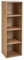 Relax World Bücherregal mit 4 Einlegeböden aus Spanplatten, 12 mm, vertikales Regal, Farbe Eiche, 4 offene Fächer, Schrank für Zuhause, Büro (4 Regale)