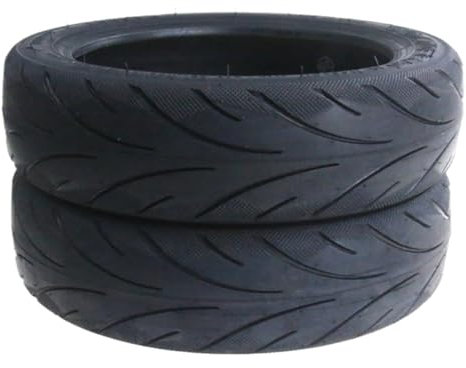 HFGDRH Neumático de Scooter Eléctrico, Neumático Exterior de vacío Uso Apto para Patinete eléctrico, 10 Pulgadas, 60/70-6,5, neumático Trasero Delantero sin cámara(2 pcs)