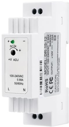 Fuente de alimentación carril din 12V 15W 1.25A transformador de riel din Entrada AC100V-240V Salida DC 12V fuente de alimentación conmutada automatización industrial DR-15-12