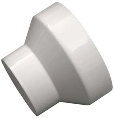 Supkancl Raccord réducteur Droit en PVC Blanc, diamètre 75, 100, 110, 125, 150, 160, 180, 200 mm, Adaptateur for Tuyau d'évacuation, raccords de Drainage, 1 pièce(100x75mm)