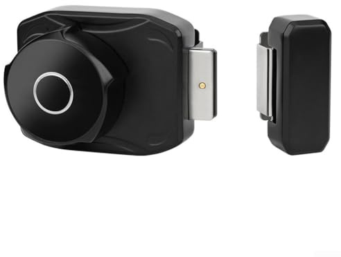 Serratura intelligente per porte scorrevoli, serratura elettronica di sicurezza per casa, camera da letto, hotel, ufficio, appartamento (nero)