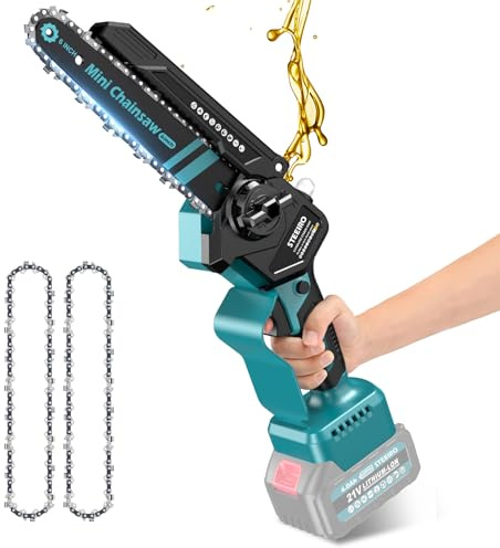Mini tronçonneuse à batterie de 15,2 cm pour Makita BL 18 V | Tronçonneuse électrique sans balais, scie à main adaptée pour le jardinage et la coupe du bois (sans batterie ni chargeur)