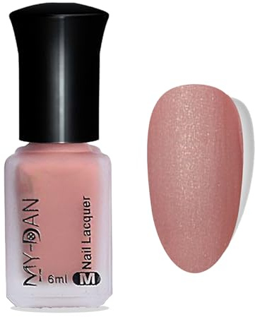 Nagellack Zartrosa Matt, Langanhaltender Schnelltrocknender, Pink Matte Nail Polish, High-Gloss Rosa mit Schimmer Matt Nagellack Für Frauen DIY Nagelkunst Maniküre 6ML, bis zu 9 Tage Halt (Glitter)