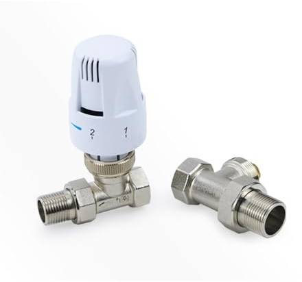 1/2, 3/4, 1 Thermostatventil aus Messing, gerade Ausführung DN20/DN25, automatische Temperaturregelung, Fußbodenheizung(DN25)