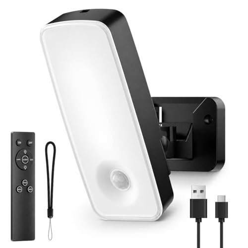 Tanbaby Motion Sensor Outdoor Lights 12000mAh, Rechargeable Battery Powered Wall Lights with Remote,600 Lumen,3 Modes&3CCT, IP65 Waterproof Outdoor Security Lights for Outside, Garage, Porch -2PACK