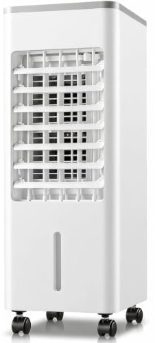 LLNWDNB Rafraîchisseur d'air Portable 4 en 1 Climatiseur Mobile sans Évacuation 6L 4 Cristaux Glace 3 Vitesses Minuterie 10H Télécommande Ventilateur Silencieux pour Chambre Bureau (A)