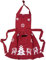 Ragged Rose Tablier de Noël - Tablier en coton pour la cuisine et la vaisselle - Tablier à volants avec sangle de cou réglable, poche avant et attaches - Tablier vintage pour femme - Tablier rétro