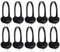 Koss KPH7 Lightweight Portable On-Ear Headphones Bundle (Black, 10-Pack)