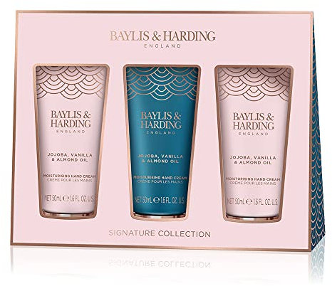 Baylis & Harding Jojoba, Vanilla & Almond Oil Luxury Hand Treats Gift Set (Pack of 1) - Vegan Friendly