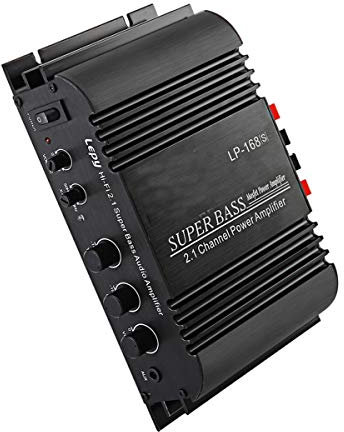 GOFORJUMP LP-168S 12V Auto Audio Car Amplifier Power Subwoofer Bass Output Stereo Sound WithAUX Function Loudspeaker Remote Control