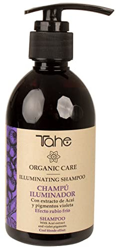 Tahe Organic Care Champú Iluminador Illuminating con Extracto de Açaí, Polifenoles y Pigmentos violeta, 300 ml