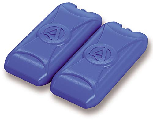 2 Kühlakkus 18x9x5 cm Kühlpack Kühlpacks Kühlelemente für Kühltasche Kühlbox Kühlbehälter Getränkespender Wasserbehälter flach klein Kühlakku Unterwegs 400ml Getränke Sport Camping Picknick