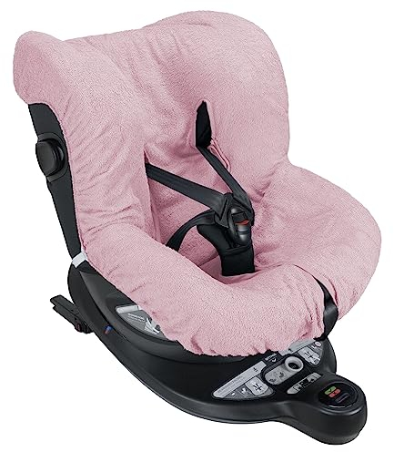 Babysanity® Universelle Autositzbezüge aus Schaumstoff 0/18kg Baumwolle 100% Baumwolle Waschbar Made in Italy Rosa