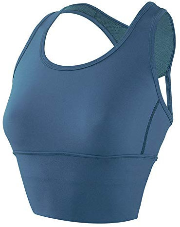 Workout Sport-BHS Für Frauen Gym Running Workout Yoga-BHS Gepolstert Criss Cross Straps Back,Blue-S