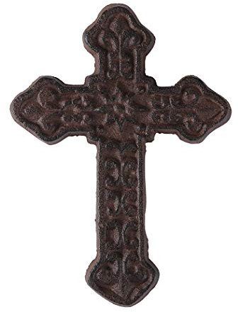 BRASSTAR Gusseisen Wandkreuz Dekoration Rustikal Antik Metall Kreuz Bauernhaus Zuhause Wandbehang Dekorationen TQZDPT21