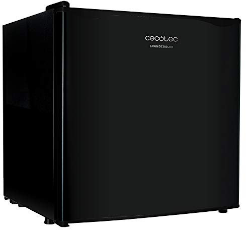 Cecotec Minibar GrandCooler 20000 SilentCompress Black. Capacidad 46 litros, Compresor incorporado, Control de Temperatura regulable, Compartimento congelador, Puerta Reversible, Negro