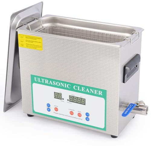 stonylab Ultraschallreiniger, Professioneller Allzweck-Ultraschallreiniger aus Rostfreiem Stahl mit Digitalanzeige-Timer und Wärmesteuerung für Labor 220V, 6.5L