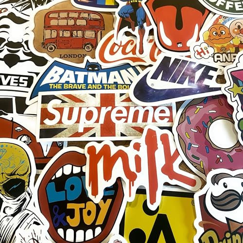 100 Aufkleber, große Vinyl-Bombe, ästhetisch, cool, niedlich, adrett, Wasserflaschen, Aufkleber, Packung, Tween, Teenager, Herren, Erwachsene, Vans, Superman, Flasche, Laptop, MacBook, PC, Sublime