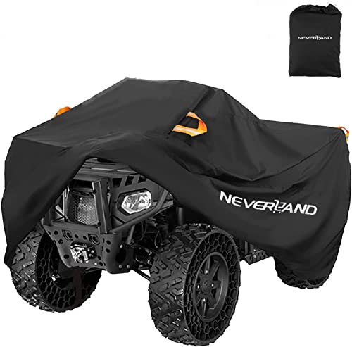 NEVERLAND ATV Cover Waterproof Heavy Duty 4 Wheeler Cover Quad Cover All Season Weather Proof Outdoor UV Protection for Polaris Kawasaki Yamaha Suzuki Honda (XXXL)
