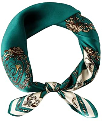 Ecroon Seideschal Damen Halstücher Seidentuch Schals Halstuch Seiden schal Scarf Bandana Taschentuch Ansatz Handgelenk Kopftücher
