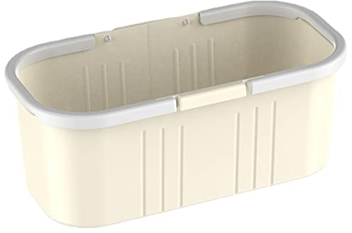NEWCREATIVETOP Long Plastic Rectangular Handy Baskets / Mop Buckets (Noncollapsible Buckets 03 - Ivory)