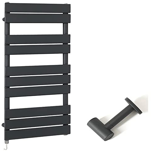 Milano Lustro 600W Anthracite Flat Panel Electric Heated Towel Rail Cable Cover - 975mm x 450mm