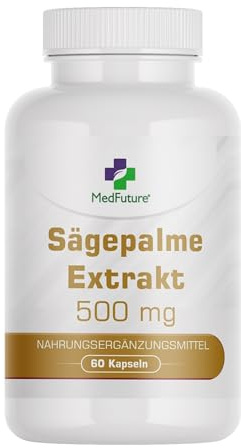 Sägepalmenextrakt 500 mg – 60 Kapseln – Hochwertiger Saw Palmetto Extrakt aus Serenoa Repens – Ohne Zusatzstoffe – Für Männer & Frauen – Made in EU