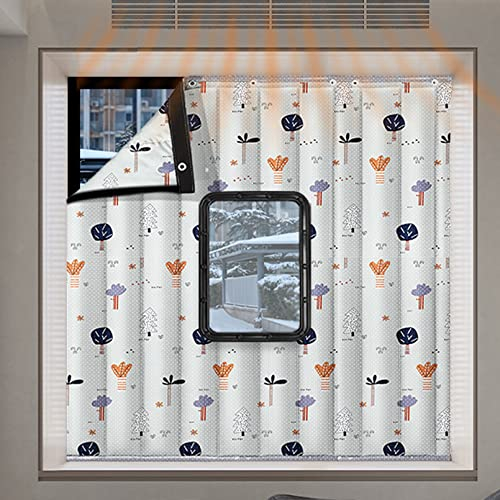 LLXNQ026 Panel-Isolierung Thermovorhang Warm Winter-Tür-Vorhang Kalter Windschutz Partition Vorhang KäLteschutz Gardinen Verdicken Reißfest Wasserdicht Wärmeschutzvorhang (WxH:120x160cm/47x63in)