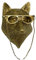 Atyhao Kopf-Wanddekoration, Wandkunst-Dekor, Hirschkopf, Wandbehang, Heimdekoration, Wasserfest, Bronziertes Harz, Tier-Skulptur, Sonnencreme, Tierkopf, Ornamente (Fuchs), Atyhao2mgek48sbd-93