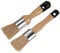 2 Pack Chalk Paint Brush Set - Flat and Round Brushes for Furniture, Folk Art, Home Decor, Wood Projects and Stencils - Reusable Wax Paint Tool - Black