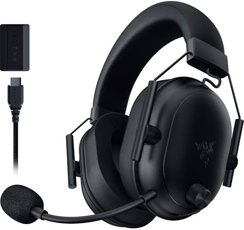 Razer BlackShark V2 HyperSpeed - Wireless Ultra-Lightweight Esports Headset (280g, HyperClear Super Wideband Mic, TriForce Titanium 50 mm Drivers) Black