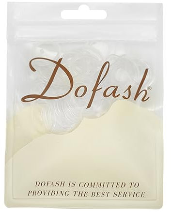 Dofash 2*50MM No Damage Small Elastic Hair Ties Rubber Bands for Hair Elastic Hair Bands Hair Rubber Bands Hair Elastics for Women's Hair - 200pcs(Clear)