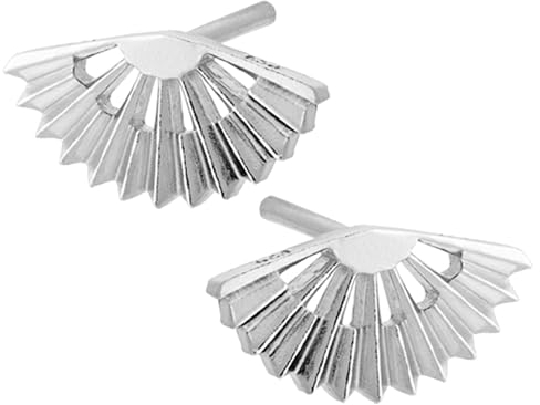 Pernille Corydon Ohrstecker Damen Silber Sphere Earsticks - 1.2 cm/Ohrringe Silber 925 Sonnenstrahlen Fächer - E493s