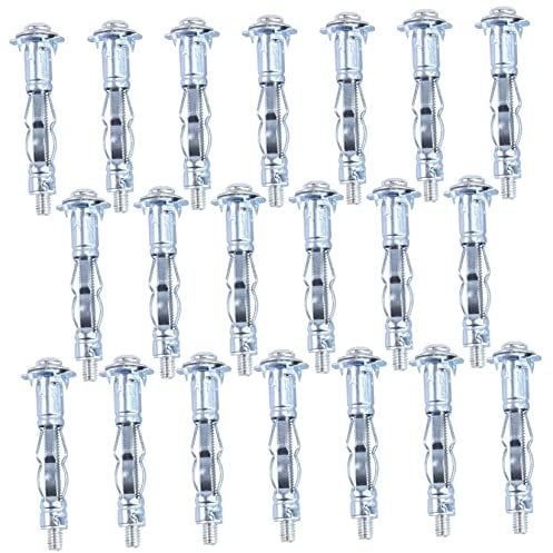 Mobestech 20stücke Hochleistungs-hohlwandanker Hohlraum Wand Fixer Gipskarton Fixer Spreizschenkel Flansch Anti-rotationswiderhaken Metall Befestigungsschrauben Heimhardwareteile