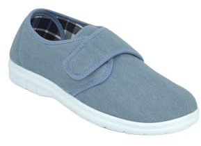 Chums Men's Wide Fit Canvas Touch and Close Shoe Denim