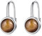 POPLYKE Tigerauge Ohrringe für Frauen 925 Sterling Silber Kreis Leverback Schmuck Geschenk für Mädchen (Tigerauge)