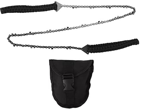 Gientan Camping Chainsaw 36in Black Manganese Steel 49 Knots Folding Chain Hand Saw for Garden Logging Pruning