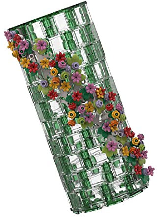 Brickddyin Transparent Vase Baustein Set, 473 Stück Klemmbausteine Blumen Künstlichen Pflanzen Vase Botanical Collection Home Deko für Erwachsene