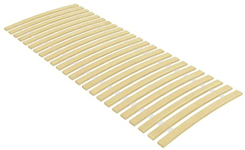 Willood Lattenrost mit 24 Latten Pappelholz Massivholz Lattenrost Zusammenklappbar Rolllattenrost Rollrost Bettrost Holzlatten Latten Rost 80x200 cm